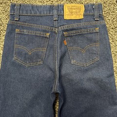 Vintage 80s Levi’s 718 Student Orange Tab Jeans 25×31 Made in USA 85