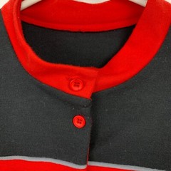 Vintage 70s Toni Todd Red Black Jersey Mod Go Go Shirt Dress Bust 26″