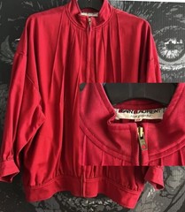 1980 YVES SAINT LAURENT RIVE GAUCHE RUNWAY PUFFY ZIP-UP BLOUSON JACKET Size Fr42