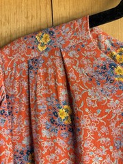 VTG Jane Schaffhausen Belle France Size 10 Floral Cottage Dress Red/Orange
