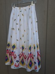 Vtg 70s Claude Skirt Made in Brazil Long Maxi Pockets 27 XS S Latin America