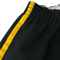 VTG 1980s Champion West Point Prep 100% Nylon Black Yellow Track Shorts Tag S