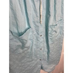 Hampton House Blue House Dress Vintage Cottagecore Coastal Grandma Blue Cotton S