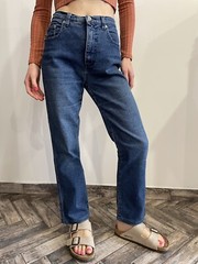 DDP 90’s Vintage Moschino Metal Peace Baggy Mom Jeans Retro Size 28