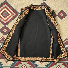 Vintage Ukrainian Ethnic Folk Kiptar Embroidered Wool Vest Women’s Medium