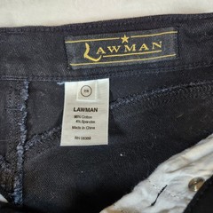 Lawman Western Jeans Womens 27 Black Excellent High Rise Bootcut Denim Vintage