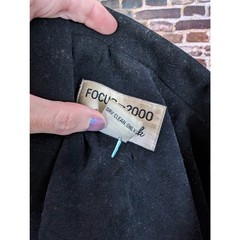 Vintage Black Faux Suede Fringe Jacket Ladies Women’s Sz 4 Small Western Hippie