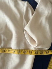 Adrianna Papell Vintage 100% Silk Skirt Suit Cream Cream Size 12/14