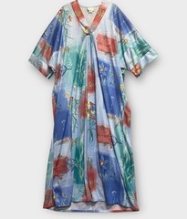 Vintage Carriage Court Women’s Muumuu Housedress One Size Kimono Style Floral