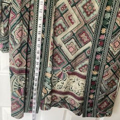 Vintage Womens Size 8 Lady Carol Petites 3/4 Sleeve Duster Cardigan Patterned