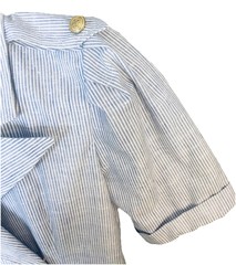 Vintage California Girl Coastal Stripe Pinup Retro Sailor nautical Dress Preppy