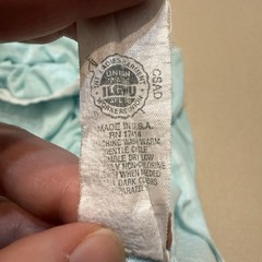 Vintage Miss Elaine Medium Pale Blue Nightgown Lace Stretch USA Missing One Bead