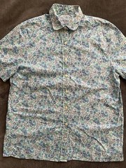Vintage Burberrys of London Shirt Women’s Sz 42 Short Sleeve Floral Print France