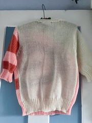 1970s Peach and Pink Psychedelic Swirl Pullover sweater