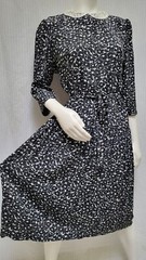 Vintage Jane Schaffhausen Belle France Floral Dress Lace Collar – Size M