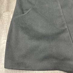 NWOT VTG Black Wool Overcoat L 80s Leopard Print Trim Long Winter Coat Button