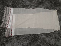 OLD VINTAGE HANDCRAFTED TRADITIONAL FOLK SCARF COTTON WAEAVING LOOM COLORED #2