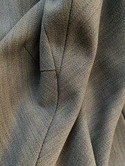 1940s Vtg Swansdown Gray Wool 2 Pc Suit Button Jacket & Skirt Nipped Waist OOAK