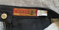Vintage Lawman World Class Superior Fit High Waised Western Jeans Size 11 Black