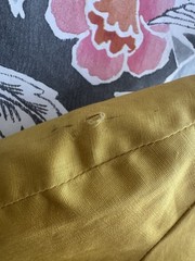 VTG 50s Designer Greta Plattry Deadstock Mustard Gold Blouse Button Up Top XS/S