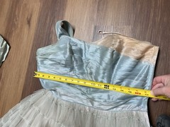 Vintage M/L Volump Cupcake Tiered Blue 1950s Prom Dress