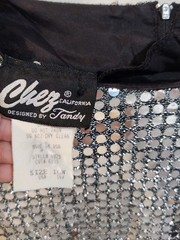 Vintage Chez California Designed By Tandy Silver Sequin Dress Size 16w