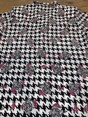 Vintage Worthington Essential Houndstooth Blouse Women’s Size 6 Black White