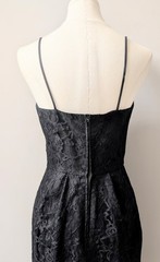 CLIMAX David Howard Vintage 90’s Black Lace Column Maxi Dress Long Gown XS/S