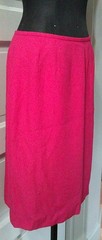 90’s KASPER Bright Pink Back Closure Lined Rayon Pencil Skirt 10P
