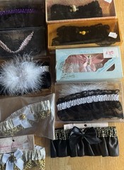 Lot of 18 Vintage Bridal Wedding Garters- New In Package Assorted Colors