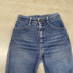 VTG 1970s Chemin De Fer Embroidered Talon Zip Denim Jeans