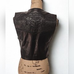 Harley Davidson Vintage Leather Vest Women’s Size S