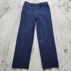 Vintage Alfred Dunner Jeans Womens 8P PETITE Blue Pull On Crop Stretch Comfort