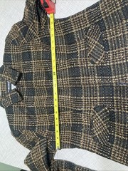 VTG Sag Harbor Women’s 14 Petite Brown Plaid 90s Career Blazer Jacket F12072 14P
