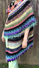 Vintage Handmade Crochet Knit Sweater Jacket OOAK Free Size