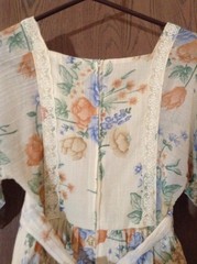 Vintage Lanz Original 80’s Cottage Core Dress Womens Cream Floral Size S?? READ!
