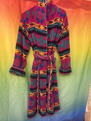 VTG TJ Lawford? Bathrobe Southwestern Aztec Tribal Print Size M