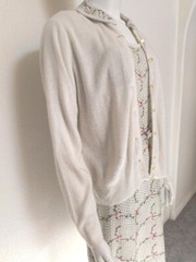 Vtg 1950s L’Aiglon Designer Embroidered Dress-Sweater Set, Sz 8-10