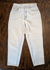 Vtg Levis 90s 551 Relaxed Tapered 10 Short Light Wash Denim Jeans USA