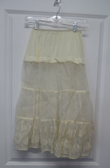 Vtg Off-White Crinoline Half Slip -Size Unknown – 27″ long – Square Dance