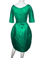 50’s Vintage Fit and Flare – Gorgeous Green Dress Union Made Size 10