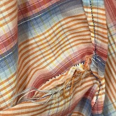 VTG Metallic Plaid Lace Peter Pan Collar Blouse Sz L Cottagecore Western Retro