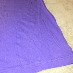 Vintage Honors Apparel Purple tshirt SHOULDER PADS 100% cotton Large cuff sleeve