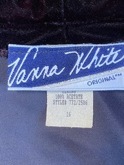 Vintage Vanna White Velvet Little Black Dress Size 16 Gala Event Regency Royal