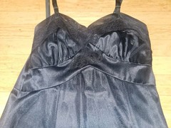 Vintage Unbranded Black Nylon Slip*sz38*Made In USA