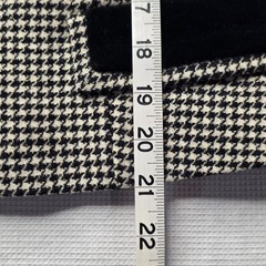 Louis Feraud Paris Vintage Women’s Wool Houndstooth Skirt Suit 42 EU Velour Trim