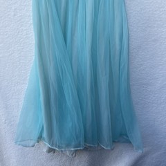 Vintage Gotham Gold Stripe Nightgown Nylon Chiffon Lace Women’s 34 Blue Ribbon