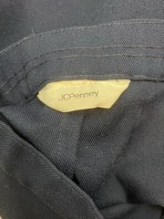 Vintage JCPenney Polyester Navy Pants Womens 28×30 Retro 70s Disco Office Siren