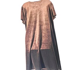 VTG 80’s Jacqueline Ferrar Velour Velvet Midi Dress Plus Sz 16 Long Cocoa Brown