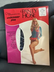 NEW Vintage sheer Pantyhose by Marianne navy blue (Size Tall) 5’8″-6’ NIP NOS